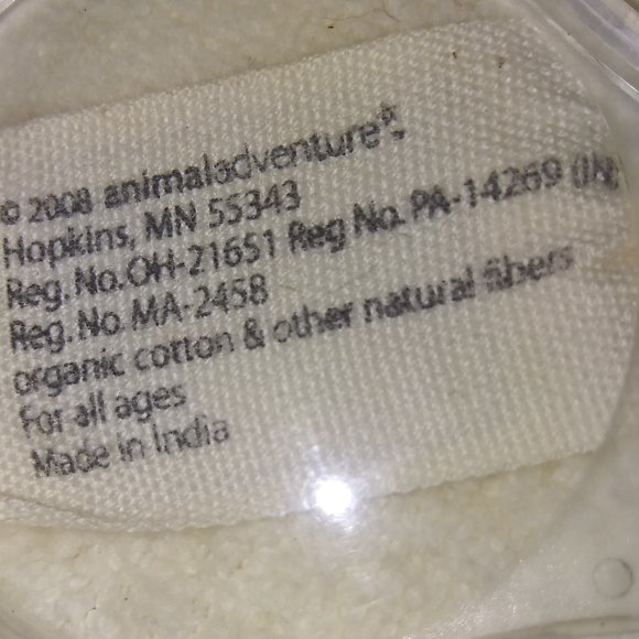 Animal Adventures Cream Puppy Stuffed Animal Organic Beginnings Dog Plush Toy - Picture 5 of 6